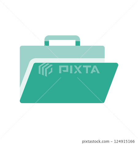A minimalistic symbol reflecting the essence of the briefcase, folder, open A minimalistic symbol reflecting the essence of the briefcase, folder, open 124915166