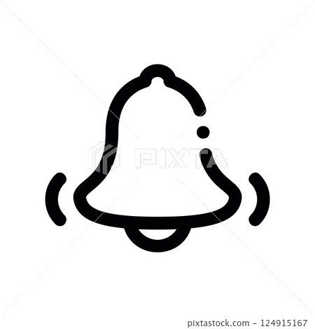 A minimal symbol representing a subject Service Bell 124915167