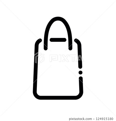 A minimal symbol representing a subject shopping package 124915180