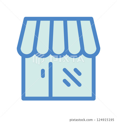 A subtle badge portraying the essence of a retail outlet 124915195