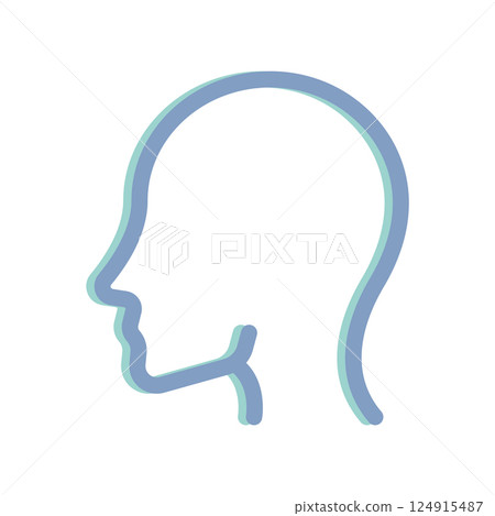 An icon made in a simplified style human head An icon made in a simplified style human head 124915487