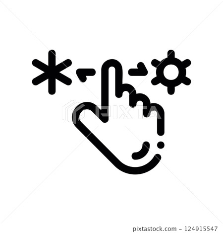 A clean pictogram focused on a topic Temperature Modulator A clean pictogram focused on a topic Temperature Modulator 124915547