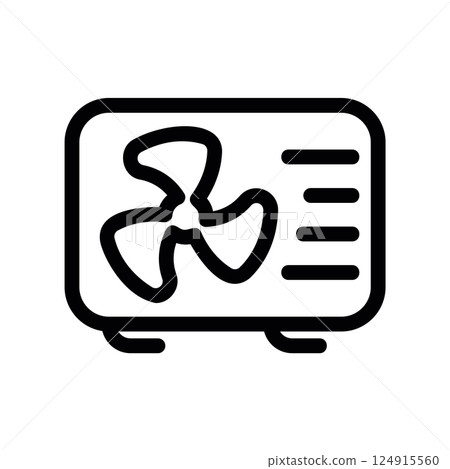 A clean pictogram focused on a topic The Outdoor Cooling Hub A clean pictogram focused on a topic The Outdoor Cooling Hub 124915560