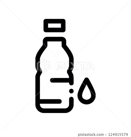 A clean pictogram focused on a topic bottle of water, Aqua Container 124915579