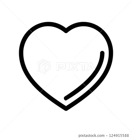 Line icon commonly used for likes, favorites, or health themes Line icon commonly used for likes, favorites, or health themes 124915588