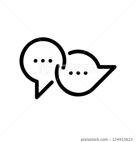 A clean pictogram focused on a topic Group chat A clean pictogram focused on a topic Group chat 124915623