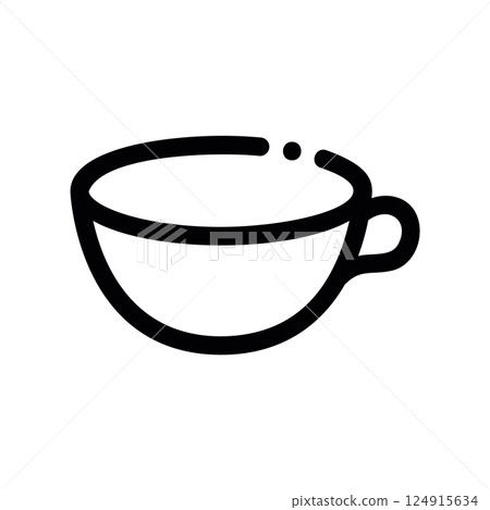 A clean pictogram focused on a topic mug A clean pictogram focused on a topic mug 124915634