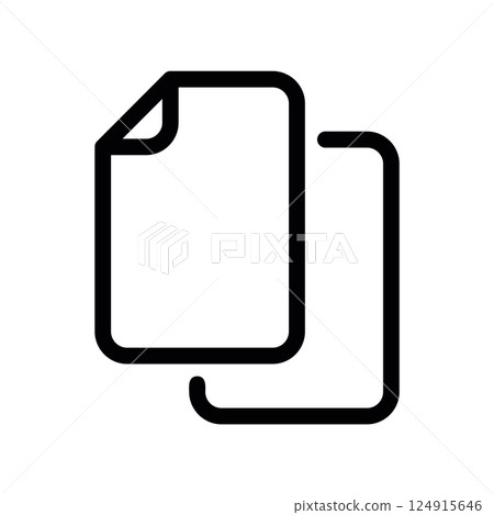 A clean pictogram focused on a topic Blank paper sheets 124915646