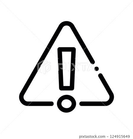 A clean pictogram focused on a topic warning, Warning sign 124915649