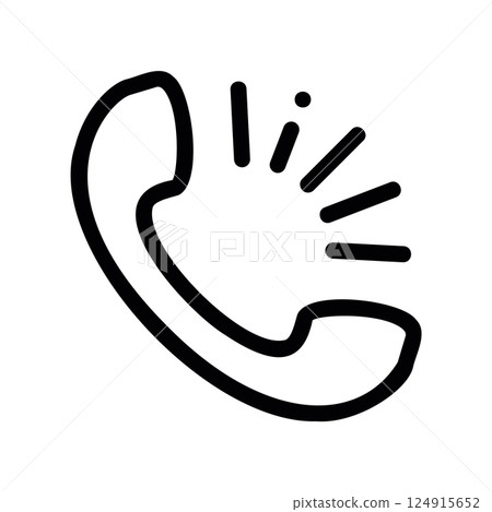 A clean pictogram focused on a topic handset A clean pictogram focused on a topic handset 124915652