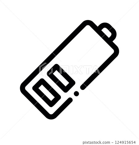 A clean pictogram focused on a topic battery A clean pictogram focused on a topic battery 124915654