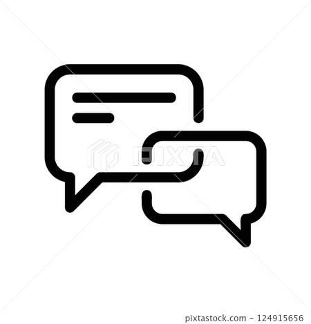 A clean pictogram focused on a topic Instant messaging dialogue A clean pictogram focused on a topic Instant messaging dialogue 124915656