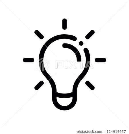 A clean pictogram focused on a topic Energy saving bulb A clean pictogram focused on a topic Energy saving bulb 124915657