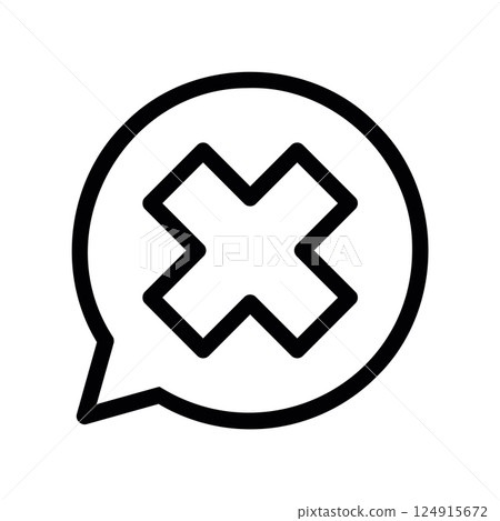 An essential design element showcasing the subject chat, Struck through 124915672