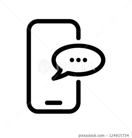 Mobile phone screen displaying a chat message notification Mobile phone screen displaying a chat message notification 124915734