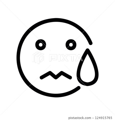 An essential design element showcasing the subject Sad emoji 124915765