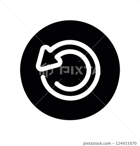 An essential design element showcasing the subject Circular looping arrow 124915870