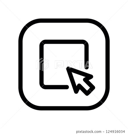 A clear graphic sign related to the theme cursor Target 124916034