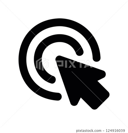 A clear graphic sign related to the theme Accurate cursor click A clear graphic sign related to the theme Accurate cursor click 124916039