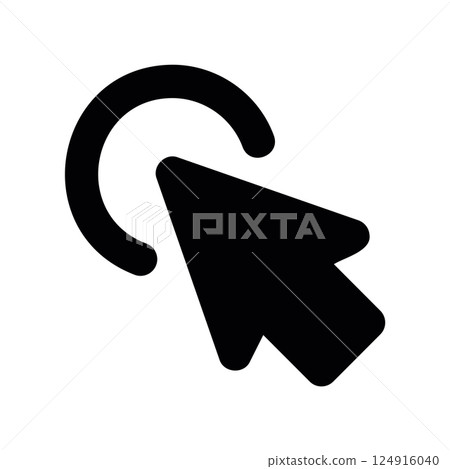A clear graphic sign related to the theme Cursor click target 124916040