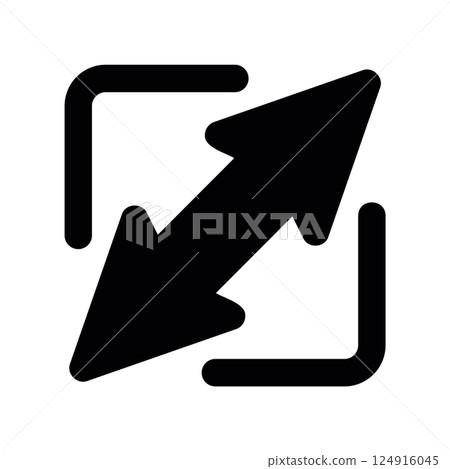 A clear graphic sign related to the theme Expand, enlarge size A clear graphic sign related to the theme Expand, enlarge size 124916045