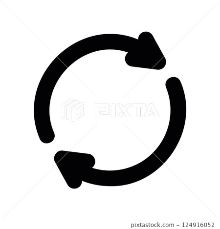 A clear graphic sign related to the theme Repeat loop 124916052