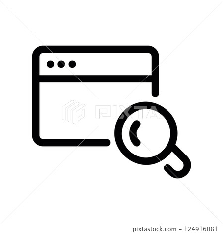 A clear graphic sign related to the theme browser, Search function 124916081