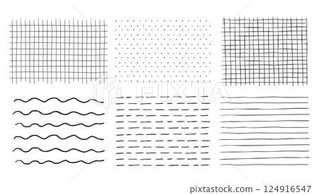 Grid square hand drawn textured lines, notebook... - Stock Illustration ...