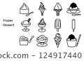 Frozen dessert icon set 124917440