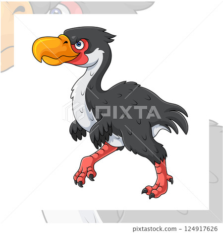 Terror bird isolated on white background Terror bird isolated on white background 124917626