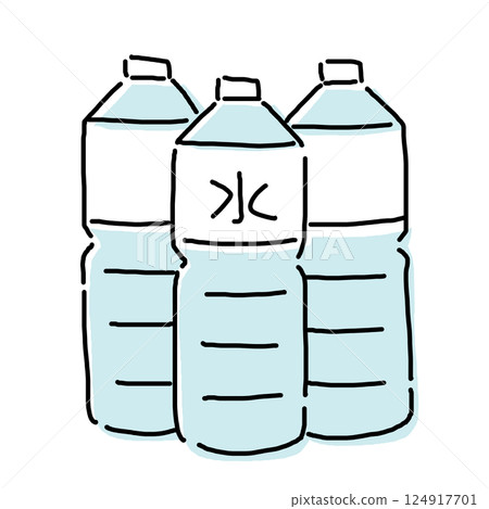 Simple plastic bottle of water illustration 124917701