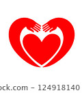 Arms around the heart 124918140