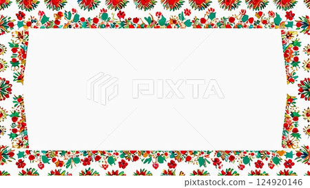 色彩豐富的插畫框架 124920146