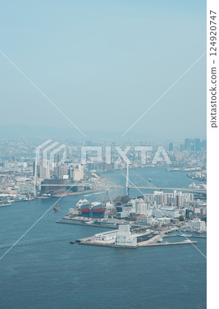 [Vertical photo] Osaka city scenery 124920747