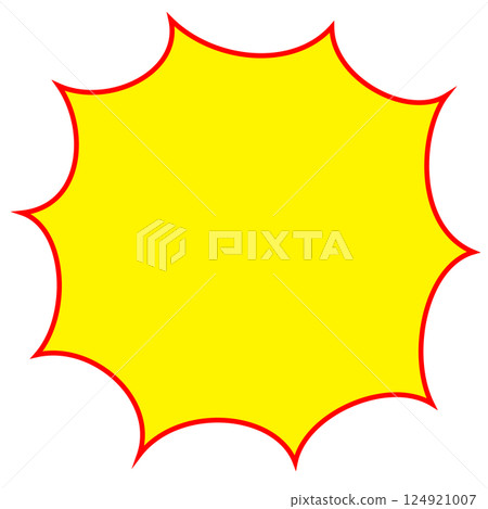 Yellow and red surprised speech bubbles for emphasis 124921007