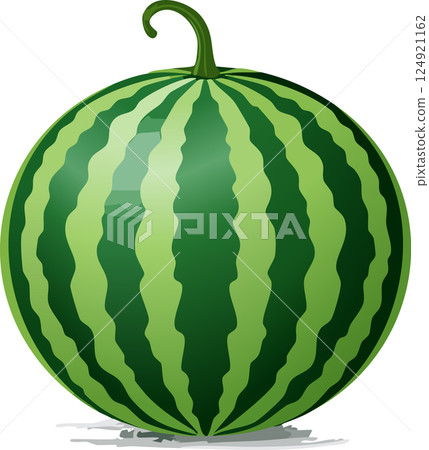 Vector of Fresh Watermelon isolated on white background healthy close up. Vector of Fresh Watermelon isolated on white background healthy close up. 124921162