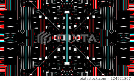 VJ Kaleidoscope Noise Psychedelic Abstract Red Light Blue [Another Version Available] 124921867