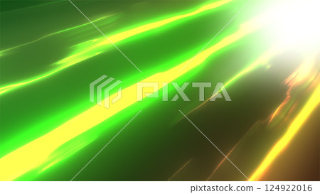 A striking green and yellow futuristic energy streak flowing across the composition A striking green and yellow futuristic energy streak flowing across the composition 124922016