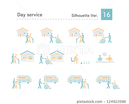 Day service shuttle icon Day service shuttle icon 124922086