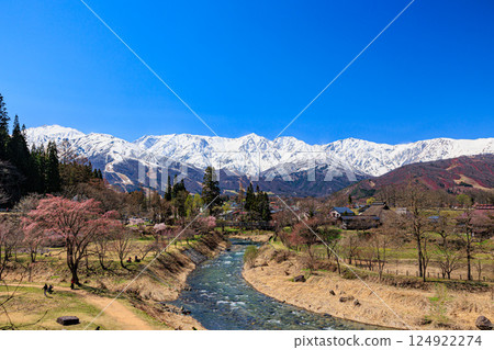 [Nagano Prefecture] Oide Park overlooking the snowy Hakuba Sanzan mountains 124922274