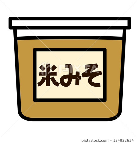 簡單的米飯味噌圖標 124922634