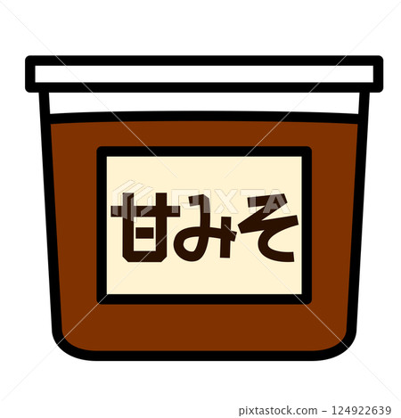 Simple sweet miso icon Simple sweet miso icon 124922639