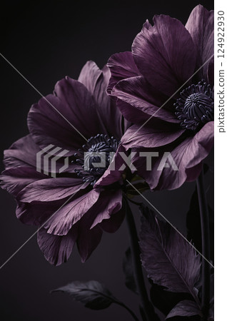 fairy beautiful flower in dark. Floral background fairy beautiful flower in dark. Floral background 124922930