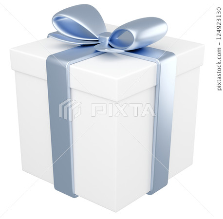 3D illustration_gift_silver 124923130