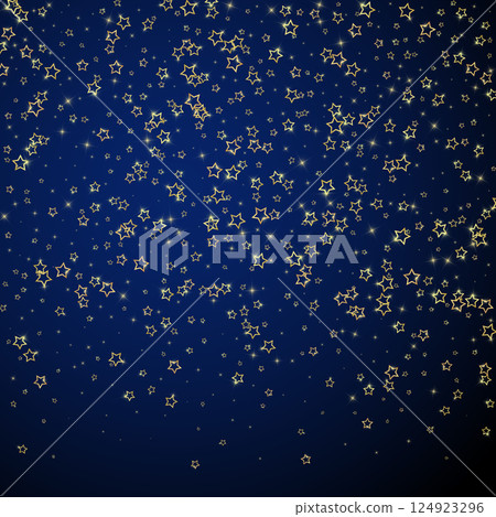 Starry night fairy tale background. Cute sparkling twinkles, christmas spirit in the air. Festive stars vector illustration on dark blue background. Starry night fairy tale background. Cute sparkling twinkles, christmas spirit in the air. Festive stars vector illustration on dark blue background. 124923296