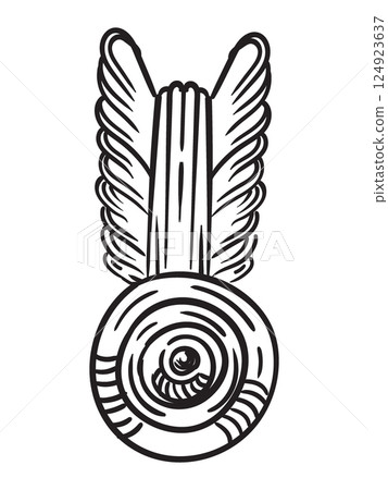 Design element hand drawing ornament vector illustration 124923637