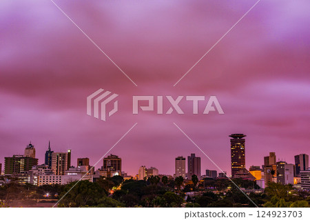 Nairobi city county kenya capital east africa modern highrise tall buildings skyline skyscrapers cityscapes east africa 124923703