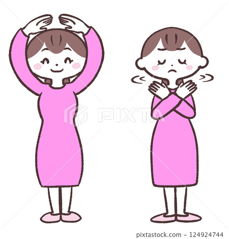 Round and crossed woman whole body set Round and crossed woman whole body set 124924744