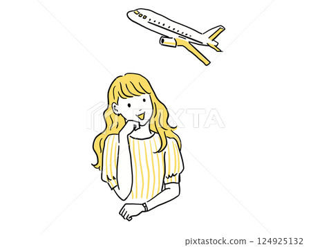 一個興奮地制定旅行計劃的女人 124925132