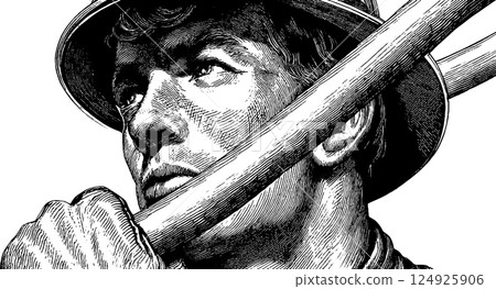 Heroic firefighter in engraved style illustration for emergency services design Heroic firefighter in engraved style illustration for emergency services design 124925906